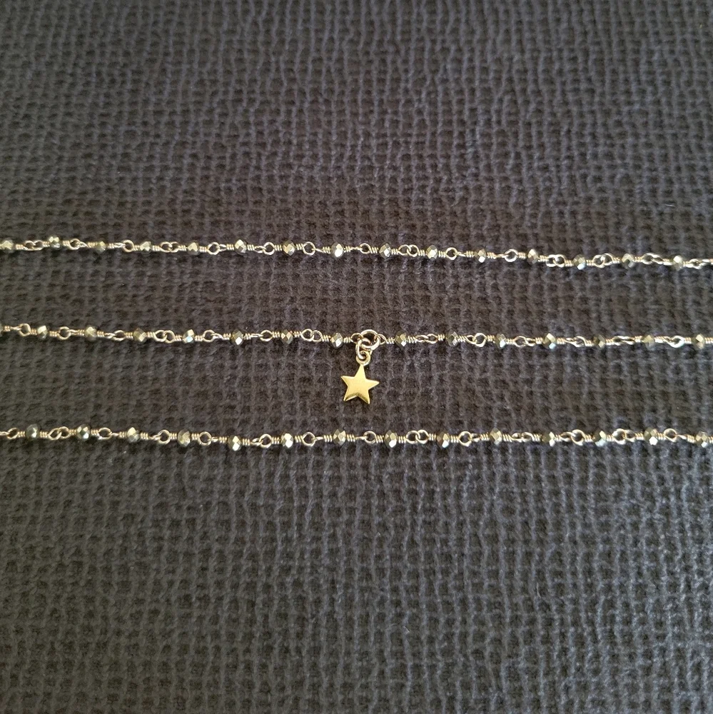 ✨️HP✨️ Dainty Gold💛 Pyrite Bracelet Trio3️⃣ - NWOT